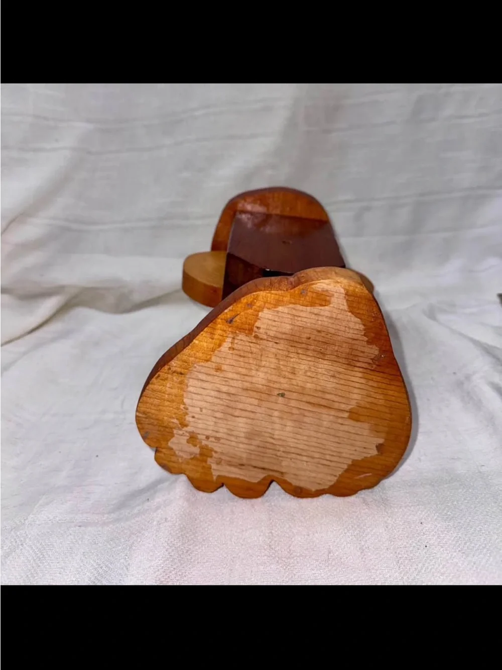 Vintage Hand Made Country Bumpkin Wooden Nut/Candy Dispenser with Jar